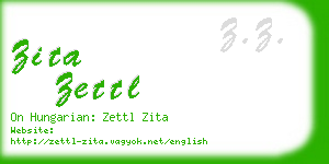 zita zettl business card